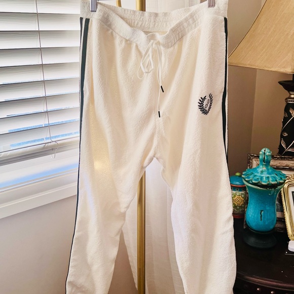 PINK by Victoria’s Secret Reverse Fleece Sweatpants in Ivory and Black, Sz L - Picture 7 of 7